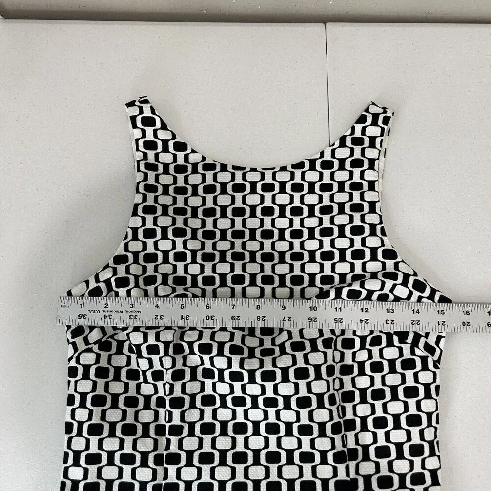 Max &‎ Cleo Womens Dress 8 Black Geometric 70s Retro Inspired Groovy Cocktail